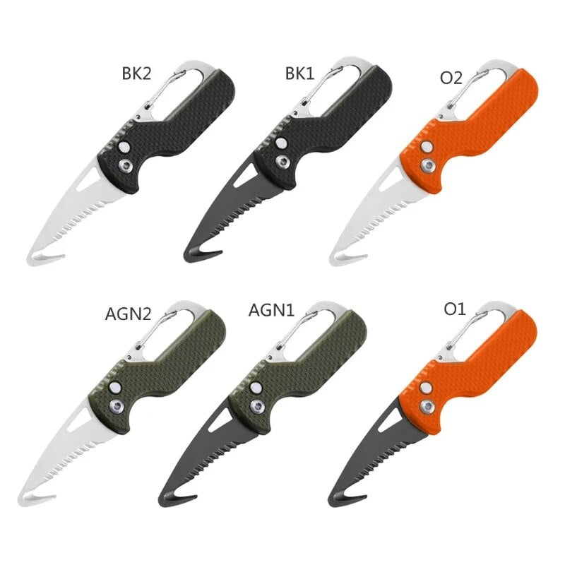 Folding Knife Tactical Survival Knives Multi function Pocket Knife Portable Keychain Folding Fruit cutter Camping Supplies Tool