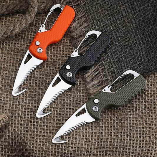 Folding Knife Tactical Survival Knives Multi function Pocket Knife Portable Keychain Folding Fruit cutter Camping Supplies Tool