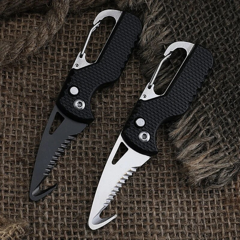 Folding Knife Tactical Survival Knives Multi function Pocket Knife Portable Keychain Folding Fruit cutter Camping Supplies Tool