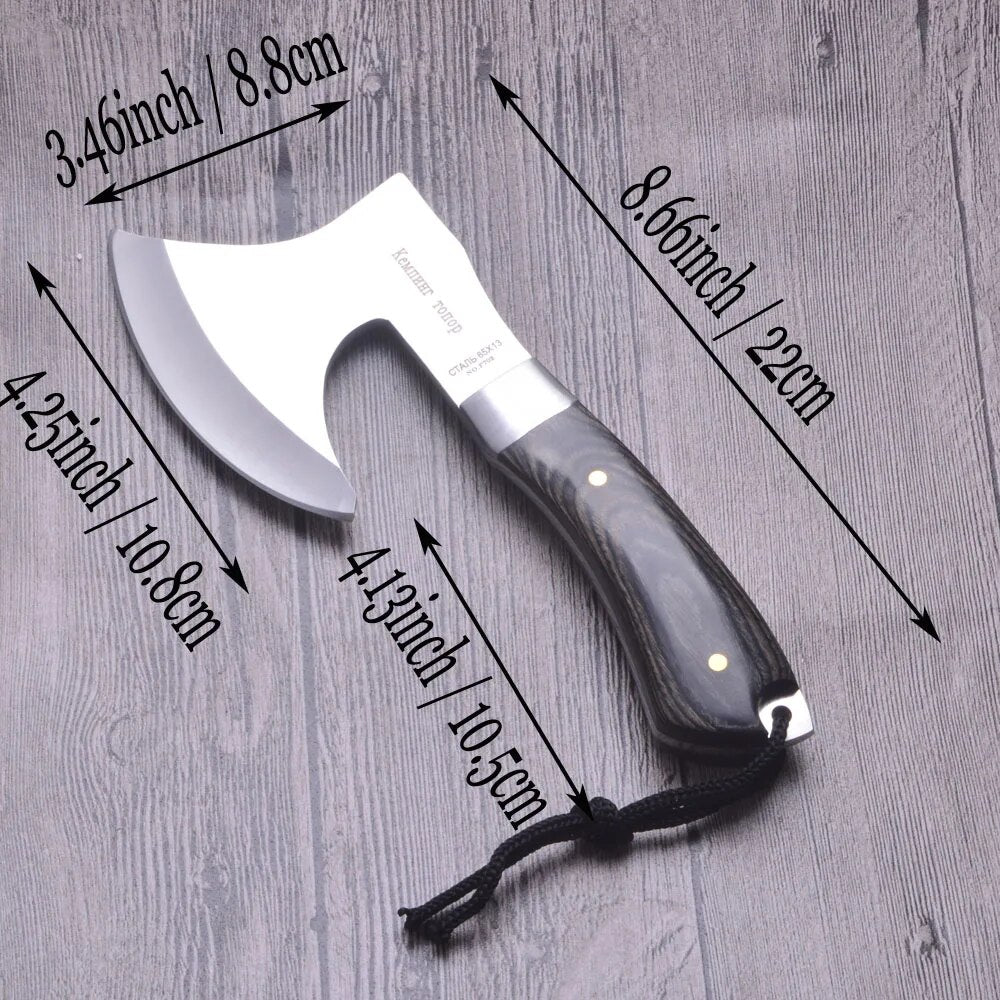 Wood Handle Sharp Survival tomahawk axes axe outdoor machetes steel tactical axe head machado facao hatchet camping hand fire ax