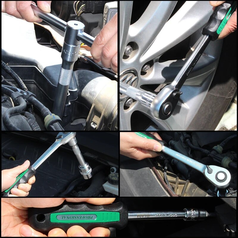 LAOA Socket Ratchet Wrenches Set Wrench Tools Kit Vehicle Car Repair Automobile Maintenance Repairing Box