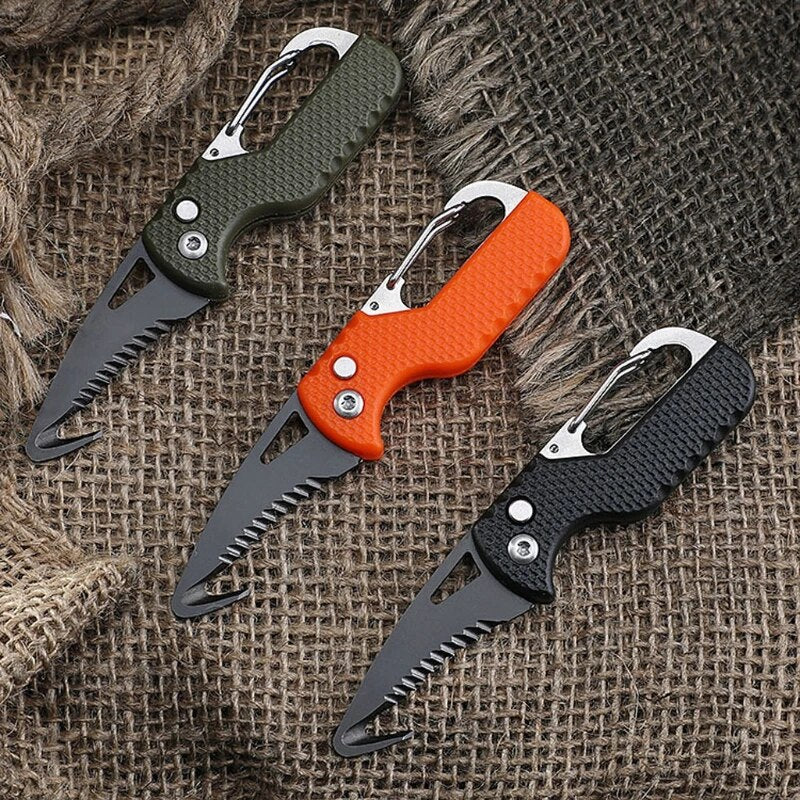 Folding Knife Tactical Survival Knives Multi function Pocket Knife Portable Keychain Folding Fruit cutter Camping Supplies Tool