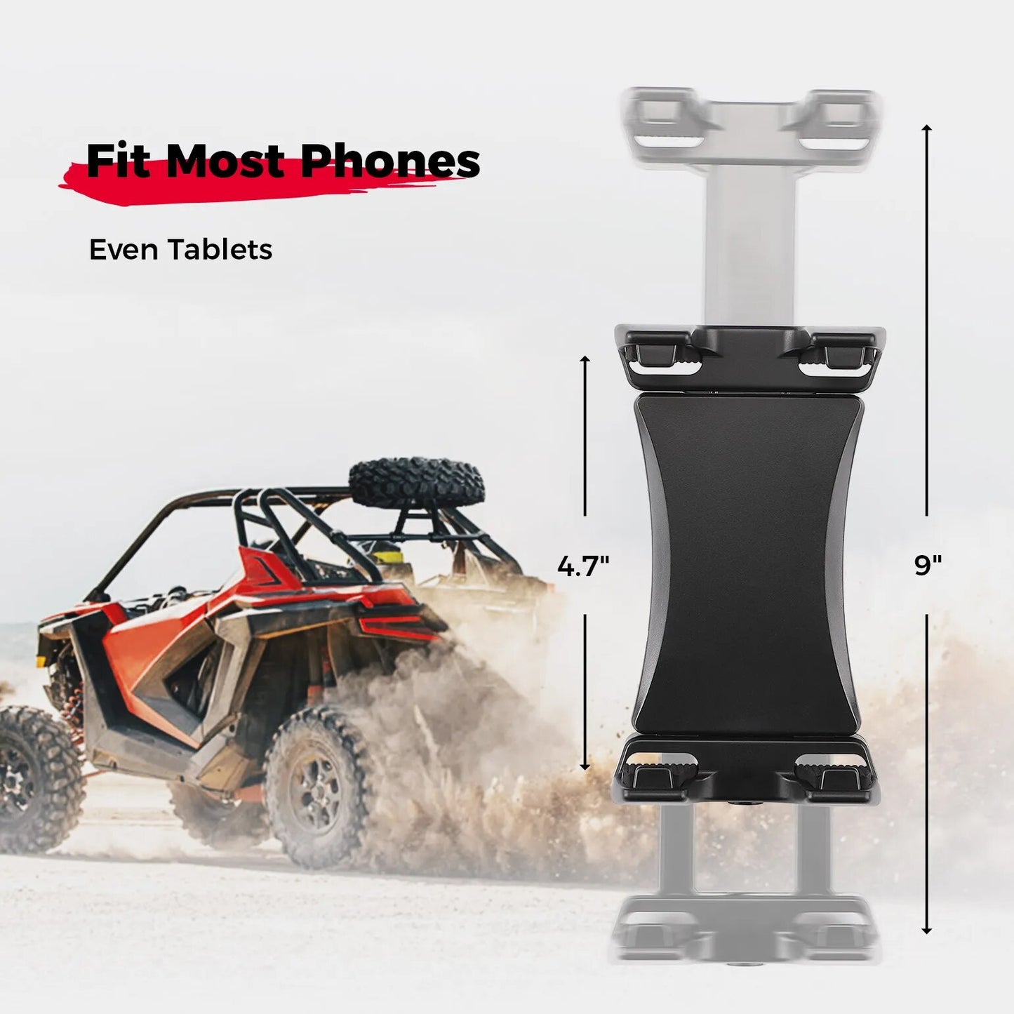 KEMIMOTO Phone Holder Compatible with Polaris RZR PRO XP 4 1000 for Can-am X3 for UTV ATV Snowmobile Motorcycle Bike Golf Cart