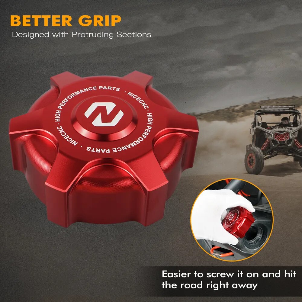 NiceCNC Gas Fuel Cap Fuel Tank Cover For Can-Am Maverick X3 XDS XMR MAX XRS Turbo 2017-2021 709000868 Aluminum UTV Accessories