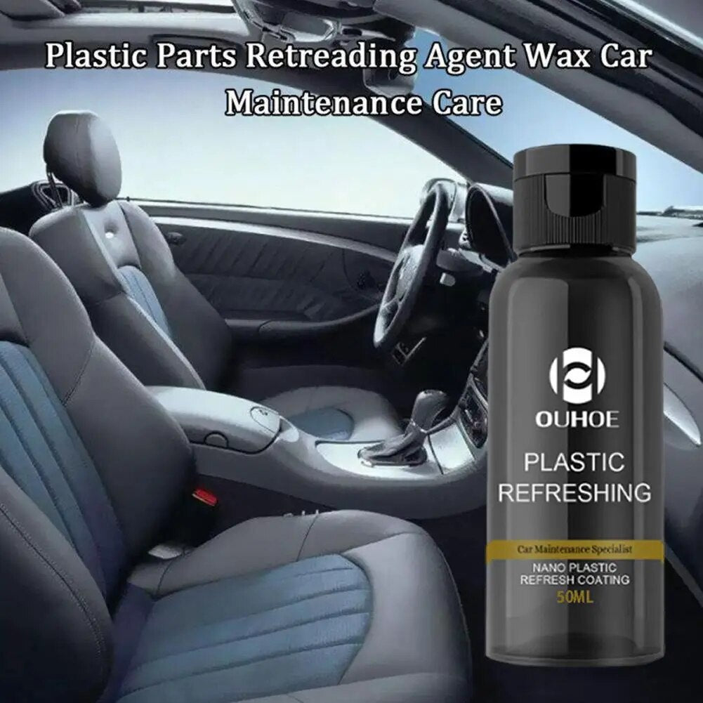 30/50ML Car Plastic Leather Part Repair Retreading Agent Automotive Interior Panel Agent Towel Cleaning Instrument Sponge