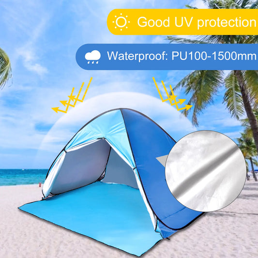 Automatic Camping Tent Ship From RU Beach Tent 2 Persons Tent Instant Pop Up Open Anti UV Awning Tents Outdoor Sunshelter