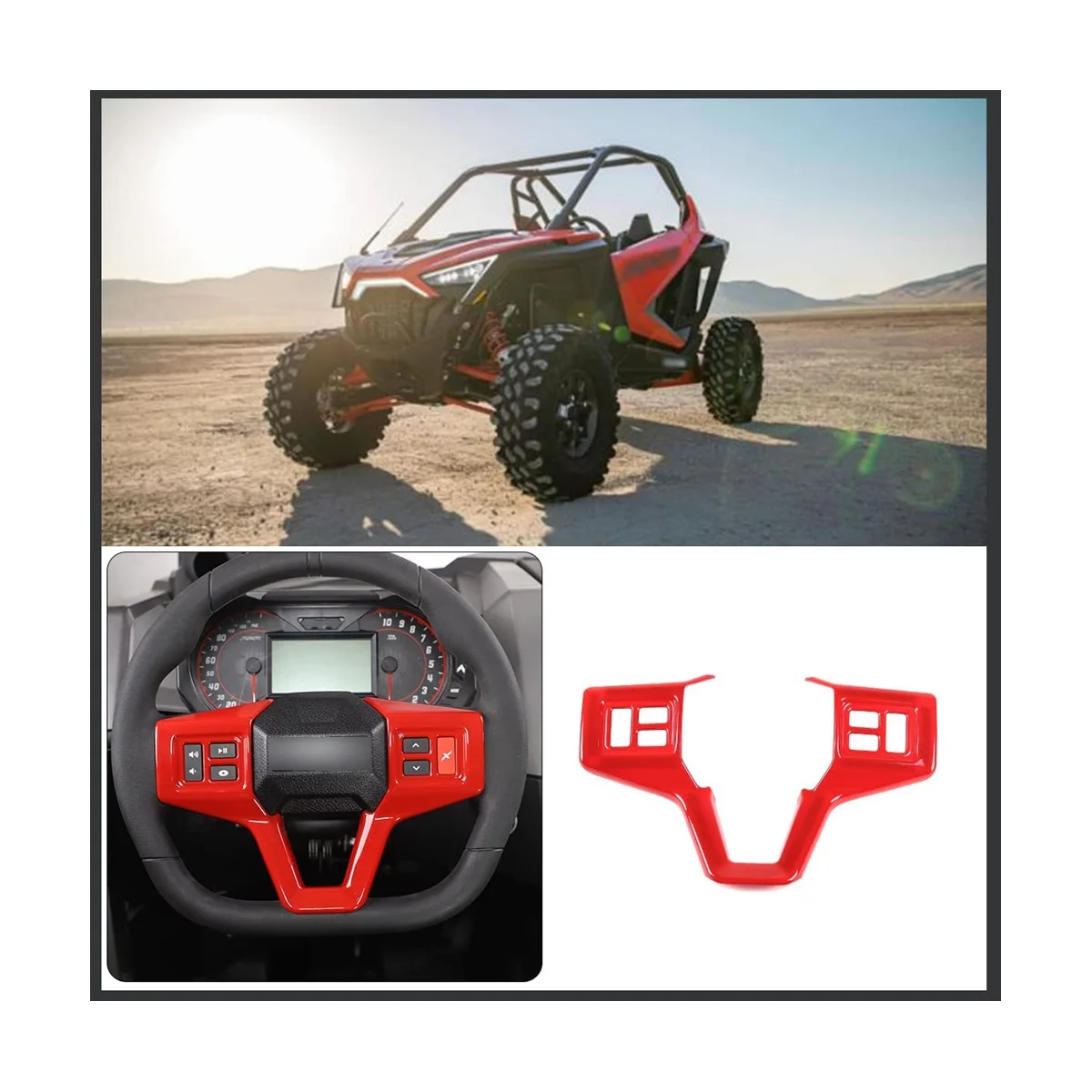 Steering Wheel Cover Molding Trims Cover for Polaris RZR PRO XP Ultimate 2021 2022 Interior Accessories