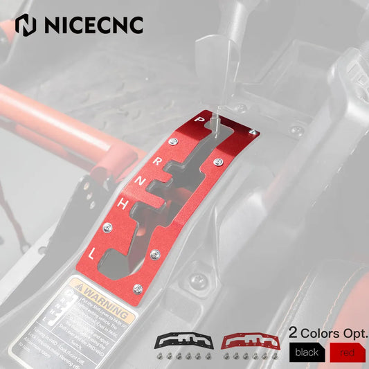 NiceCNC UTV Shift Shifter Gate Plate Panel Cover Guard Protector for Can-Am Maverick X3 Max R 4x4 Turbo DPS 2017-2022 2020 2019
