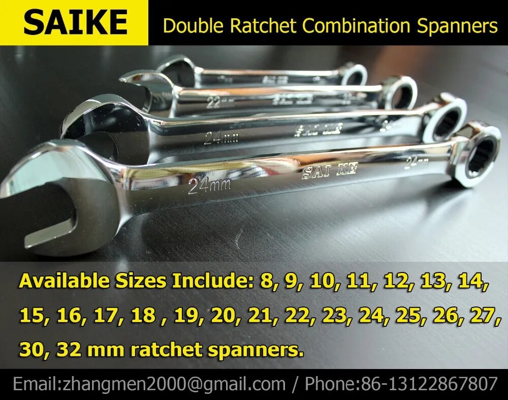 Ratchet Metric Wrenches Open-end Ring Spanner Hand Tools for Car Repair Too Set