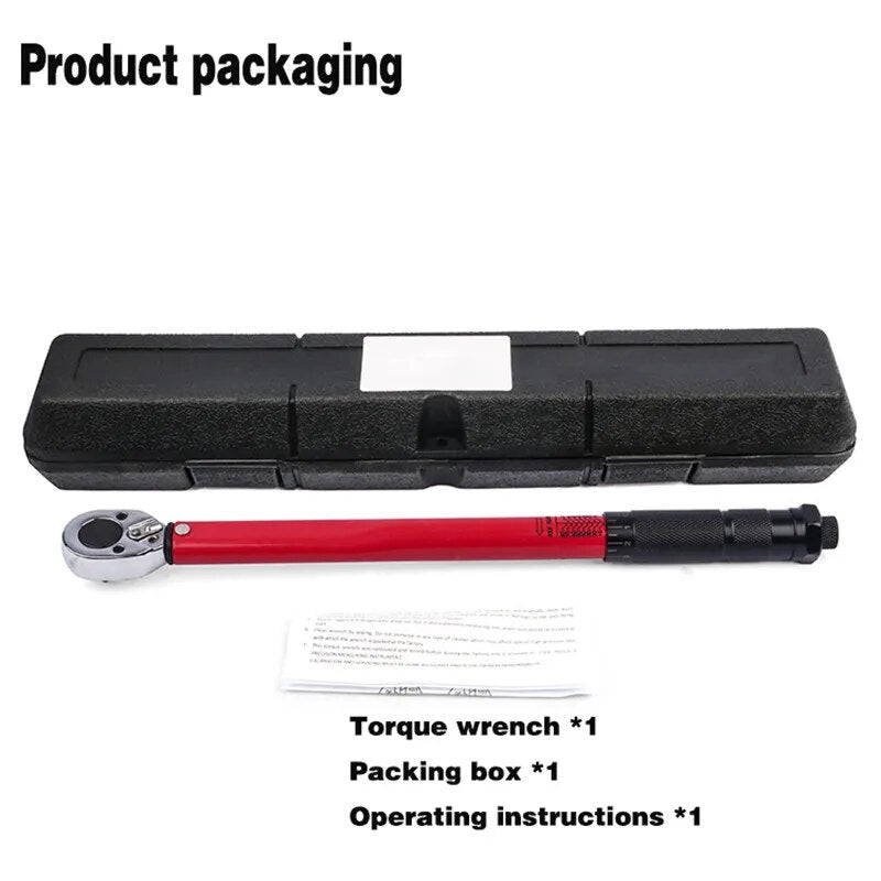 2-210N.m Torque Wrench 1/2 3/8 1/4 Precise Reversible Ratchet Torques Key Professional Bicycle Motorcycle Car Automotive Tool