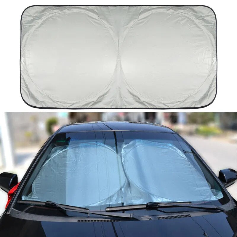 Windshield Sun Shade-Car Window Shades Blocking99.87%UVR-210T Automotive Window Sunshades as Cars,SUV,RV,Truck & Car Accessories