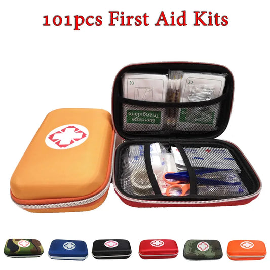 6/Color 101Pcs Person Portable Outdoor Waterproof EVA First Aid Kit For Family Or Camping Travel Emergency Medical Treatment